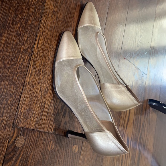 Stunning YSL Metallic Gold Mesh Heel size 9 - Picture 11 of 13